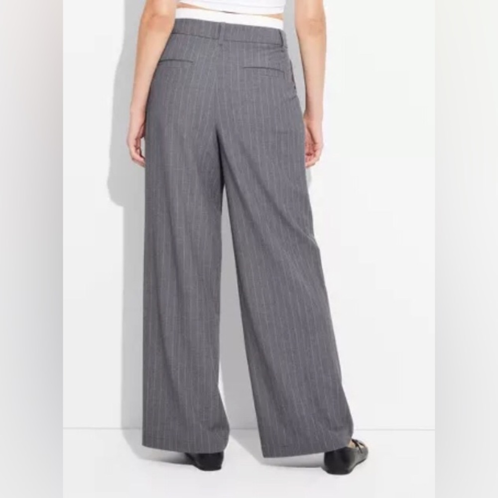 NEW High-Rise Wide Leg Boxer Trousers - Wild Fable - Picture 2 of 9